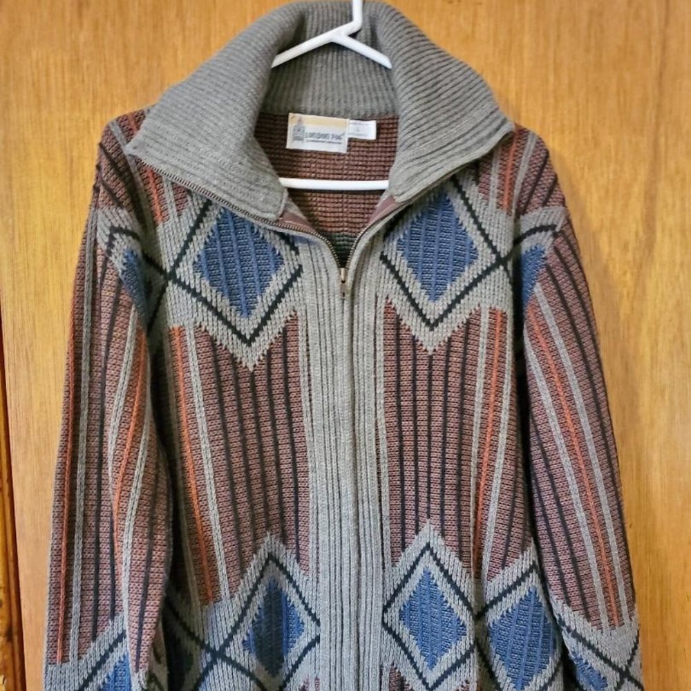 VINTAGE MEN'S LONDON FOG KNIT SWEATER - LARGE